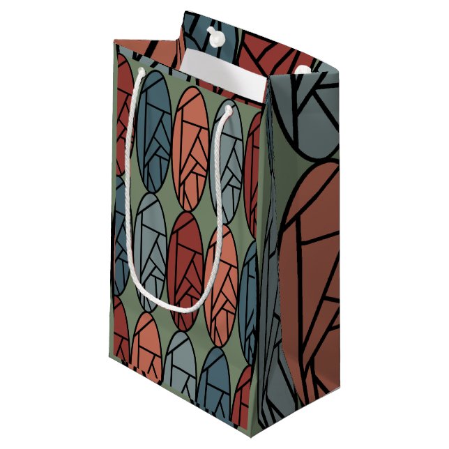 Abstract Ovals  Small Gift Bag (Front Angled)