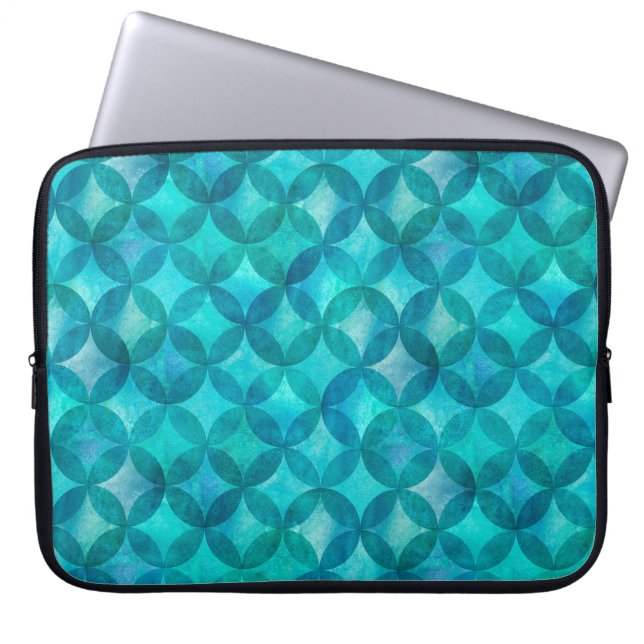 Abstract overlapping circles seamless pattern. Wat Laptop Sleeve (Front)
