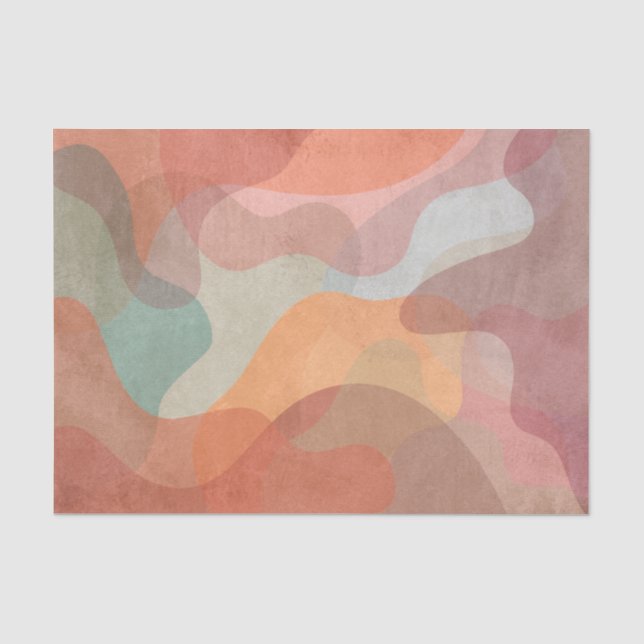 Abstract Overlapping Pastel Blobs Background Tissue Paper (Front)