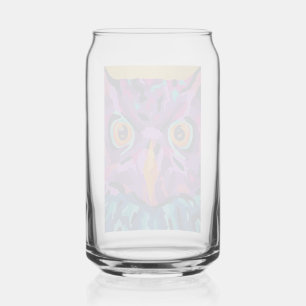 Abstract owl can glass