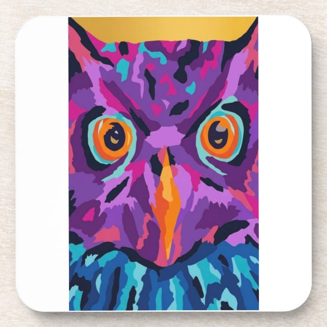 Abstract owl  coaster (Front)