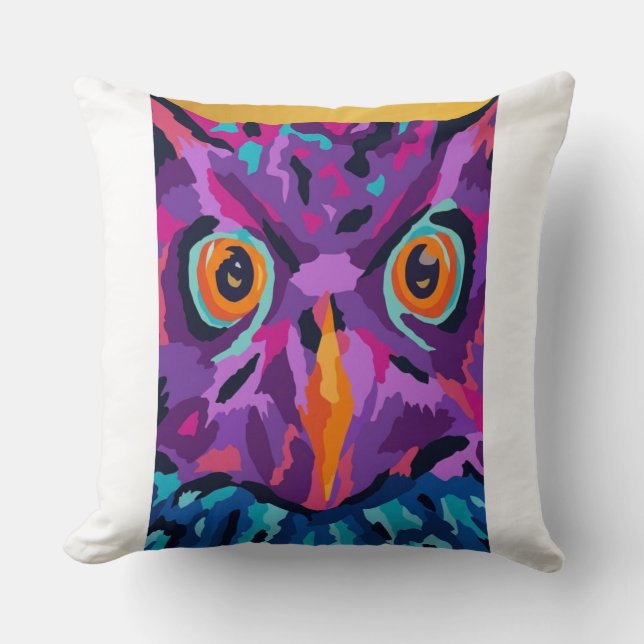 Abstract owl  cushion (Front)