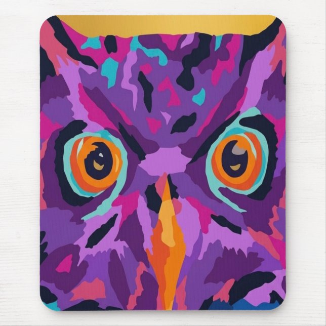 Abstract owl  mouse pad (Front)