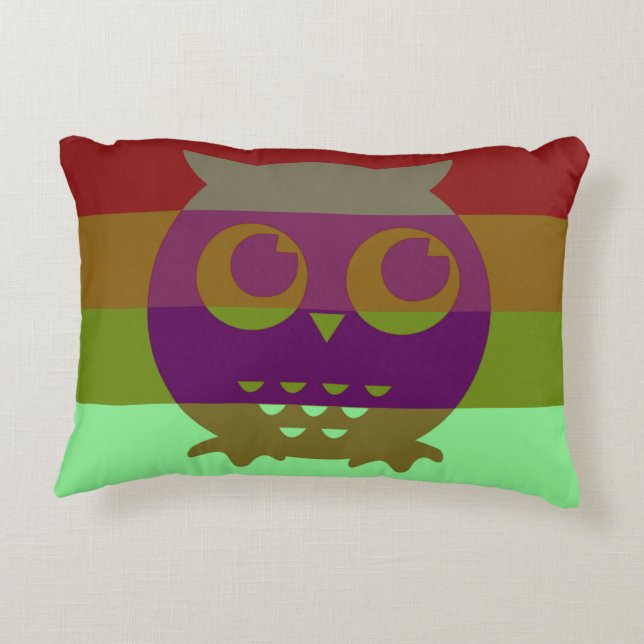 Abstract Owl Pillow (Back)