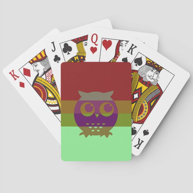 Abstract Owl Playing Cards (Back)