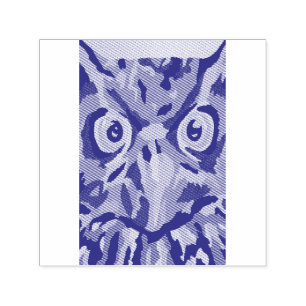 Abstract owl self-inking stamp