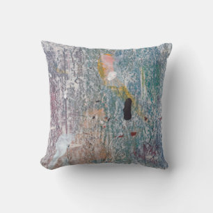 Abstract paint background. Artwork made of mixed m Cushion