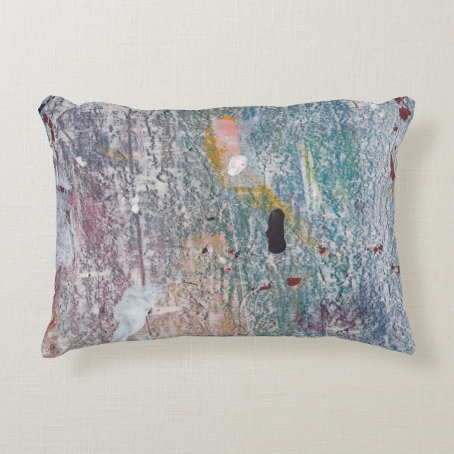 Abstract paint background. Artwork made of mixed m Decorative Cushion (Front)