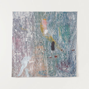 Abstract paint background. Artwork made of mixed m Tapestry