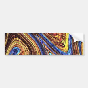 Abstract Paint Bumper Sticker