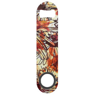 Abstract Paint Daub Sunflower Pattern