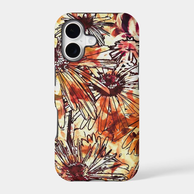 Abstract Paint Daub Sunflower Pattern (Back)