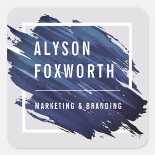 Abstract Paint Logo Custom Square Sticker