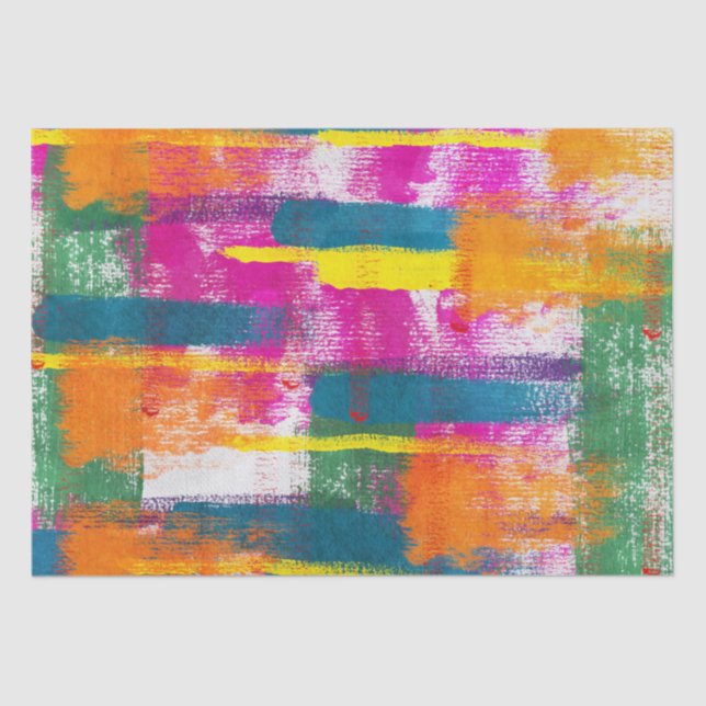 Abstract Paint Pattern Tissue Paper (Front)