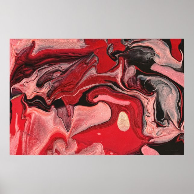 Abstract - Paint - Raspberry Nebula Poster (Front)