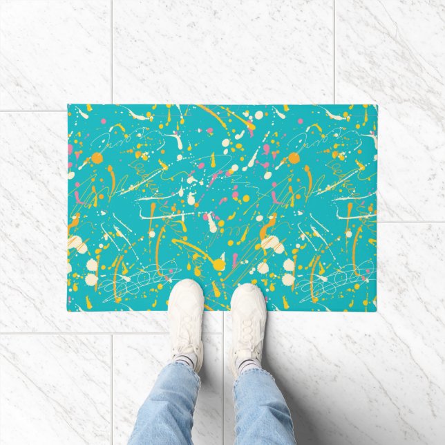 Abstract Paint Splash Doormat (Indoor)