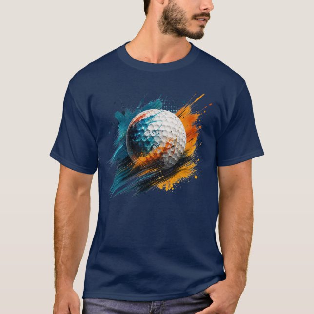 Abstract Paint Splash Golf T-Shirt (Front)