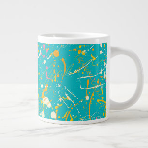 Abstract Paint Splash Large Coffee Mug