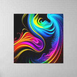 Abstract Paint Splatter Art Canvas Print
