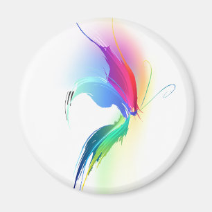 Abstract Paint Splatter Butterfly Magnet