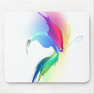 Abstract Paint Splatter Butterfly Mouse Pad