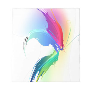 Abstract Paint Splatter Butterfly Notepad