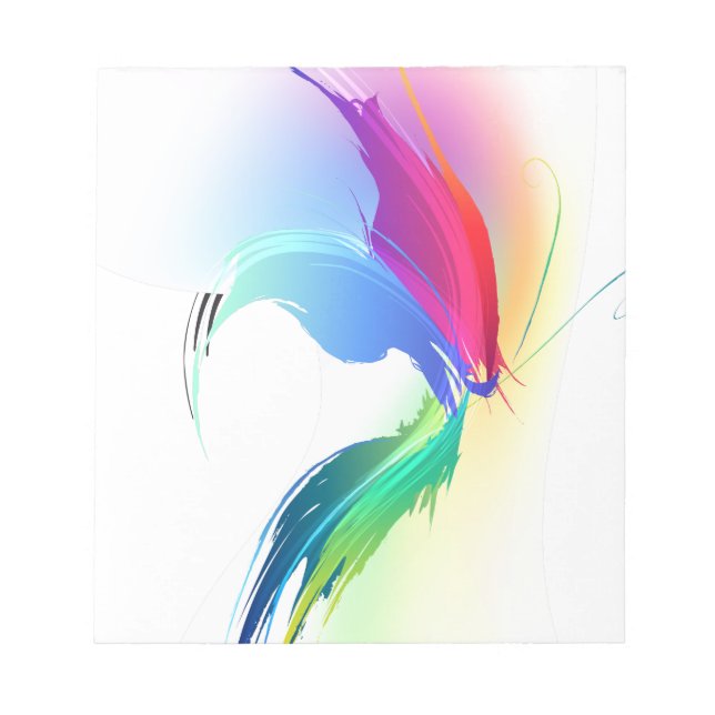 Abstract Paint Splatter Butterfly Notepad (Front)