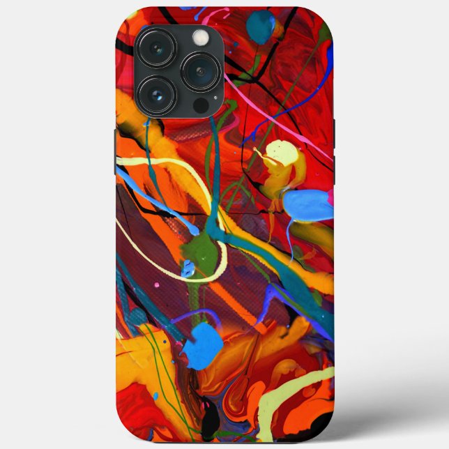 Abstract Paint Splatter Case-Mate iPhone Case (Back)