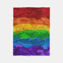 Abstract Paint Splatter LGBTQ Pride Rainbow Flag 