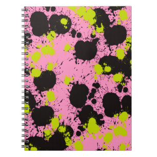 Abstract Paint Splatter Pattern Notebook