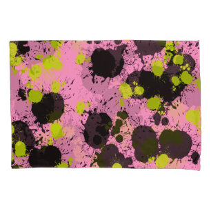 Abstract Paint Splatter Pattern Pillowcase