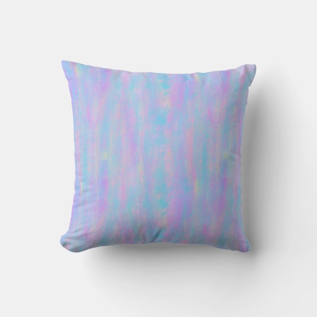 Abstract Paint Strokes Mermaid Colours Cushion (Front)