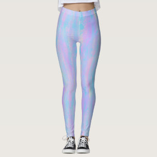 Abstract Paint Strokes Mermaid Colours Leggings