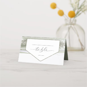 Abstract Paint Strokes Wedding Table ID886 Place Card