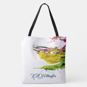 Abstract Paint Tote 2 See Back Bag