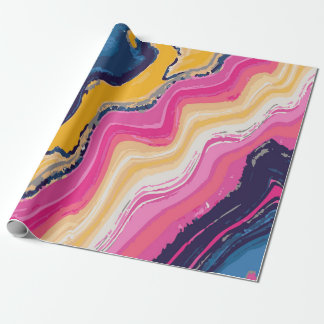 Abstract Paint Zig-Zag Pattern – Artistic Bold Wrapping Paper