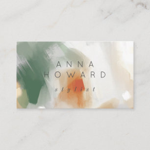 Abstract Paintbrush Stroke Fine Art Business Card
