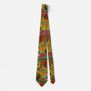 Abstract Painted Colourful Design Tie
