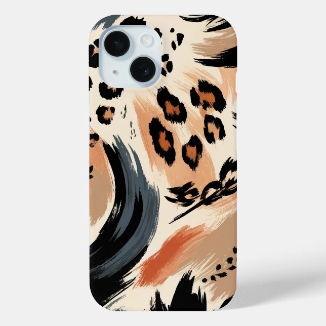 Abstract Painted Exotic Animal Print Leopard  Case-Mate iPhone Case (Back)