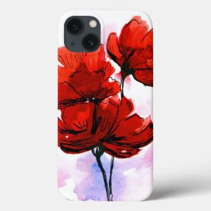Abstract painted floral background 2 iPhone 13 case