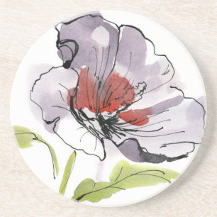Abstract painted floral background 3 coaster