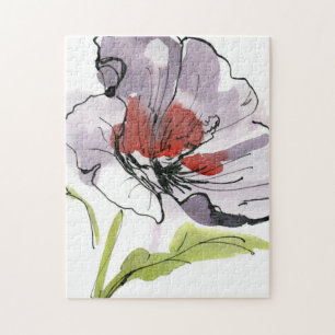 Abstract painted floral background 3 jigsaw puzzle