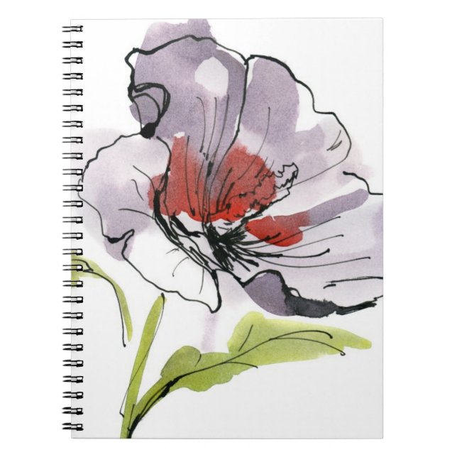 Abstract painted floral background 3 notebook (Front)