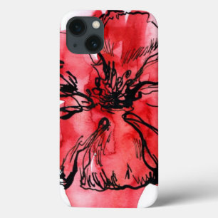 Abstract painted floral background 4 iPhone 13 case