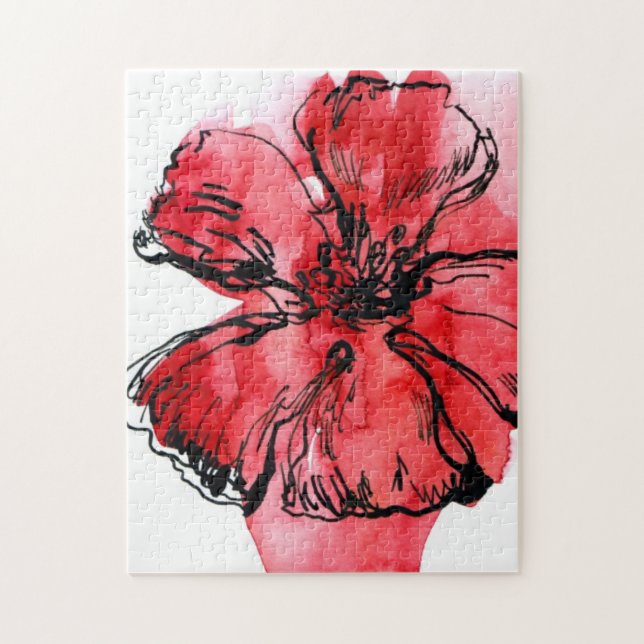 Abstract painted floral background 4 jigsaw puzzle (Vertical)