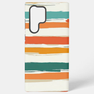 Abstract Painted Horizontal Brush Stripes Boho Samsung Galaxy Case