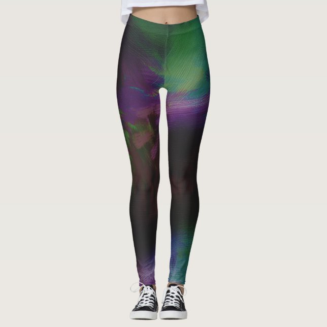 Abstract Painted Leggings (Front)