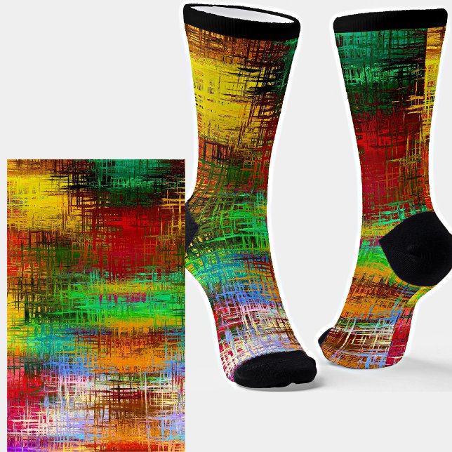 Abstract Painted Multicolor Stripes Socks (Creator Uploaded)