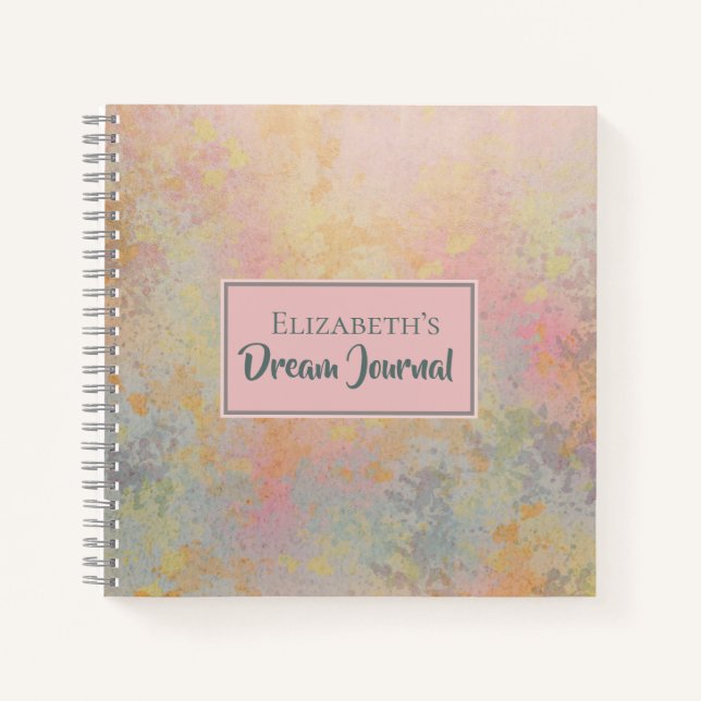 Abstract Painted Spatter Pattern Dream Journal (Front)