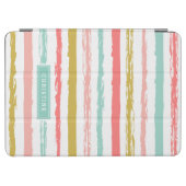 Abstract Painted Stripes Monogram iPad Air Cover (Horizontal)